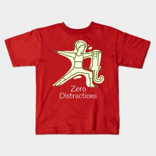 Cat and Yoga Zero Distractions Kids T-Shirt